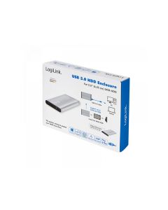 LogiLink Boitier disque dur 2,5, SATA, USB 3.0, Alu, argenté UA0106A