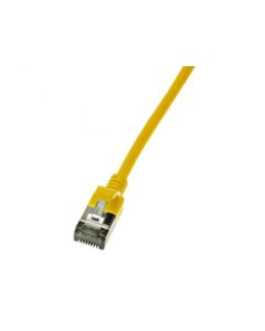 LogiLink SlimLine câble réseau 0,5 m Cat6a jaune CQ9027S