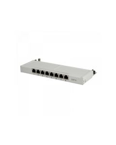 LOGILINK Cat.6 Mini Patch Panel 8 ports shielded, desktop, 0.5U NP0077