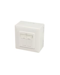LogiLink Cat.6A universal connection box UP+AP 2x RJ45 STP, white NP0124