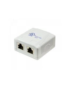 LOGILINK socket Cat.6A connection box surface box 2x RJ45 STP NP0074