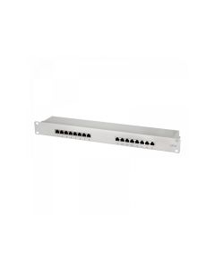 LogiLink Cat.6 patch panel 16 ports shielded, 19 inches, light gray NP0056