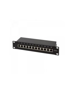 LOGILINK patch panel 10 CAT6 12-port shielded, black NP0046