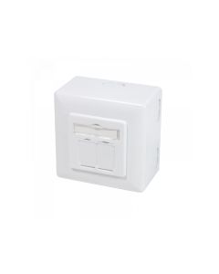 LogiLink Cat.6 network socket UP+AP 2xRJ45 shielded white NP0039A