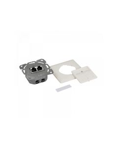 LogiLink Cat.6A network socket UP2x RJ45 shielded pure white NP0128