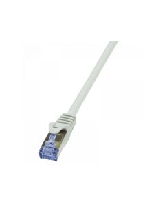 LogiLink Patchkabel PrimeLine, Cat.6A, S/FTP, grau, 0,25m CQ3012S