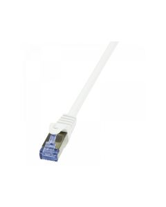 LogiLink patch cable PrimeLine, Cat.6A, S/FTP, white, 0.25m CQ3011S