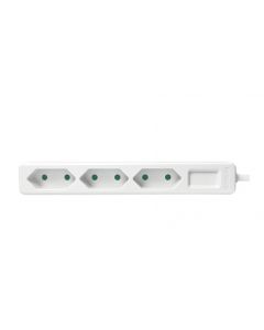 LogiLink Power Strip 3-way 3x CEE 7/16 Narrow 1.5 m White LPS229