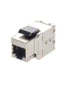LogiLink Cat.6A Keystone Coupling 2 x RJ45 STP 17mm Metal Housing NK4010