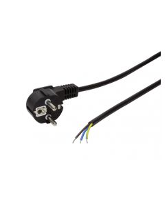 LogiLink Power Cable CEE7/7 (90°) to Open Cable end 1.5m Black CP135