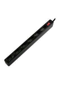 LogiLink 6-way Power Strip + Switch 6x CEE 7/16 1.5m Black LPS232B