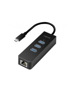 LogiLink USB 3.2 Gen1 USB-C Adapter zu 1x RJ45 und 3x USB 3.0 UA0283