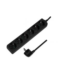 LogiLink Power Strip 6-way 6x CEE 7/3 1.5m Black LPS238B
