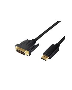 LogiLink DisplayPort Cable DP/M to DVI/M 1080p 2m Black CV0131
