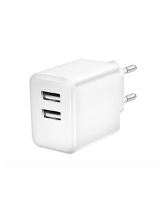 LogiLink dual USB socket adapter 2x USB-A 12W White PA0210W