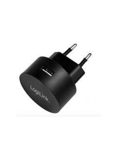 LogiLink USB Socket Adapter 1x USB-A 10.5 W Round Black PA0217