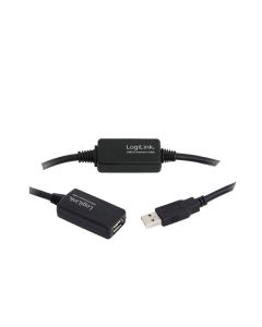 LogiLink USB 2.0 Cable USB-A/M to USB-A/F Amplifier 25m Black