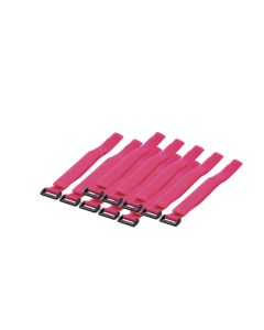 LogiLink cable ties (Velcro) PA66 10 pieces. Pink W 20mm L 500mm KAB0016