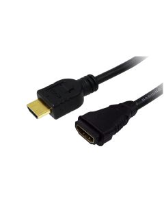 LogiLink HDMI Cable A/M to A/F 4K/30 Hz Black 5m CH0058