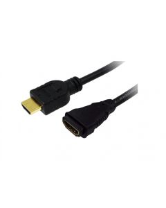LogiLink HDMI Cable A/M to A/F 4K/30 Hz Black 1m CH0059