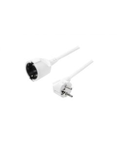 LogiLink Power Cable Extension CEE7/7 (90°) to CEE 7/3 White 3m LPS101