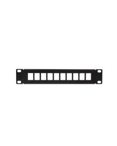 LogiLink 10 Patch Panel for 10 Keystone modules empty Black ACT108