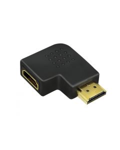 LogiLink HDMI Adapter A/M to A/F 90° Angled flat 4K/30 Hz Black AH0008