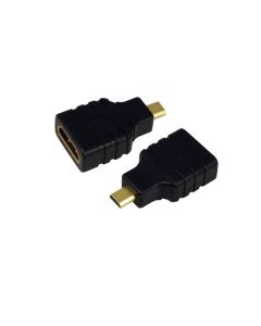 LogiLink HDMI Adapter Micro-D/M to A/F 4K/30 Hz Black AH0010