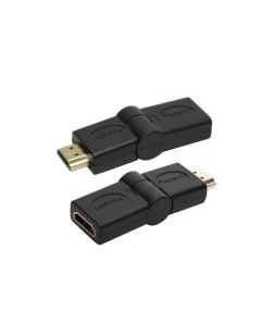 LogiLink HDMI Adapter A/M to A/F 180° for bending 4K/30 Hz Black AH0011