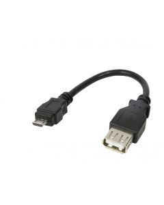 LogiLink USB 2.0 adapter Micro-USB/M to USB-A/F 0.1m Black AU0030