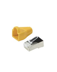 LogiLink RJ45 Modular Plug Cat.5e Shielded set of 100 Yellow Grommet MP0015