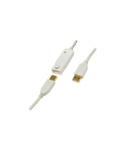 LogiLink USB 2.0 Cable USB-A/M to USB-A/F Amplifier White 12m UA0092