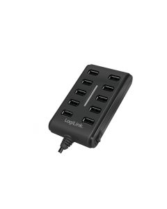 LogiLink USB 2.0 Hub 10-Port with ON/OFF Switch Black UA0125