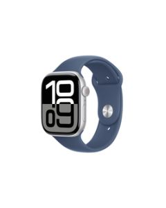 Apple Watch Series 10 46mm GPS Aluminium Silver M/L Denim MWWM3QF/A