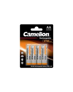 Camelion Pack de 4 piles AA Mignon 2700mAH + Boitier plastique