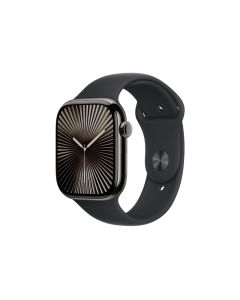 Apple Watch S10 Titane Ardoise 46mm GPS+Cellulaire Sport Noir (MWYE3QF/A)