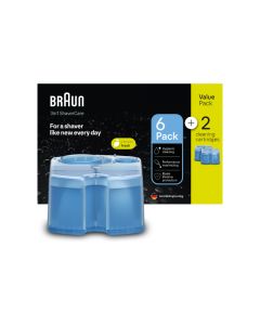 Braun Pack de 6+2 Cartouches de nettoyage CCR 6 - 241595