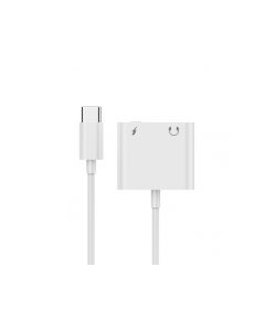 CableXpert USB Type-C, câble adaptateur audio 3,5mm, blanc - A-CM-3.5FP-01