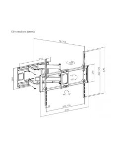 Gembird Support mural pour TV LCD/Plasma, 60\'\'-120\'\' (120 kg) - WM-120ST-01