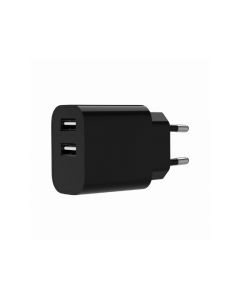 Gembird Chargeur USB universel, 2 ports, 2.4A, noir - TA-UC-2A12-01-BK