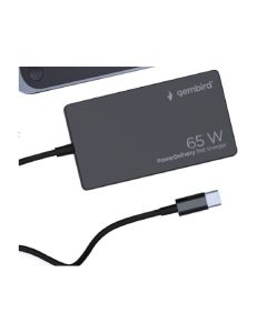 Gembird Chargeur USB de type C rapide, 65 W, GaN, noir - NPA-AC-PDQC65-01
