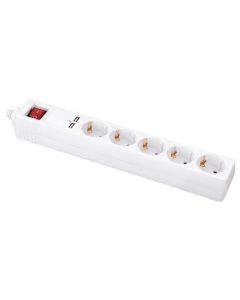 Gembird Multiprise 5 Prises avec Chargeur USB Intégré - SPG5-U2-5-02