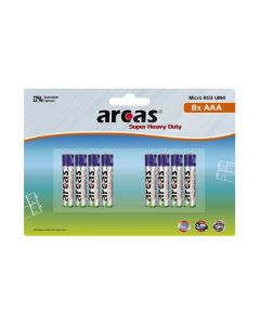 ARCAS Pack de 8 piles R03 Micro AAA