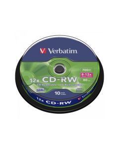 CD-RW 80 Verbatim 12x 10er Cakebox 43480