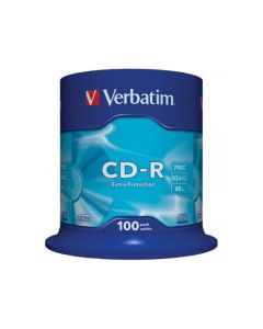 CD-R 80 Verbatim 52x DL 100er Cakebox 43411