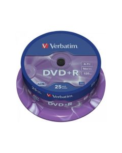 DVD+R 4.7GB Verbatim 16x 25er Cakebox 43500