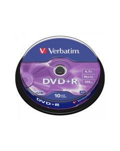 DVD+R 4.7GB Verbatim 16x 10er Cakebox 43498