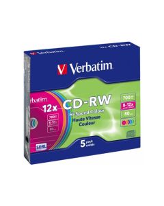 CD-RW 80 Verbatim 12x 5er Slim Case 43167