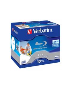 BD-R 25GB Verbatim 6x Inkjet white Full Surface 10er Jewel Case 43713