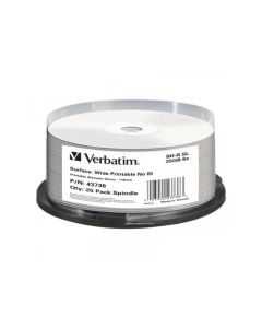 BD-R 25GB Verbatim 6x Inkjet white 25er Cakebox 43738
